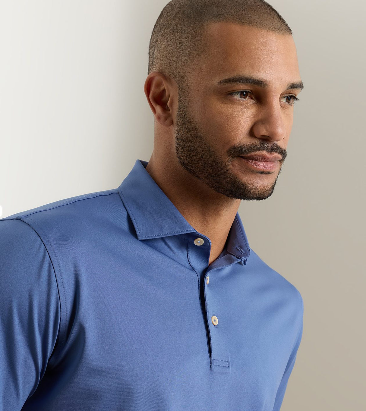 PETER MILLAR Solid Performance Jersey Polo Shirt - Men's Classic Fit - Bali Blue