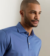 PETER MILLAR Solid Performance Jersey Polo Shirt - Men's Classic Fit - Bali Blue