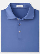 PETER MILLAR Solid Performance Jersey Polo Shirt - Men's Classic Fit - Bali Blue