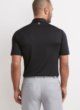 PETER MILLAR Solid Performance Jersey Polo Shirt - Men's Classic Fit - Black