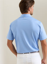 PETER MILLAR Solid Performance Jersey Polo Shirt - Men's Classic Fit - Bluebird