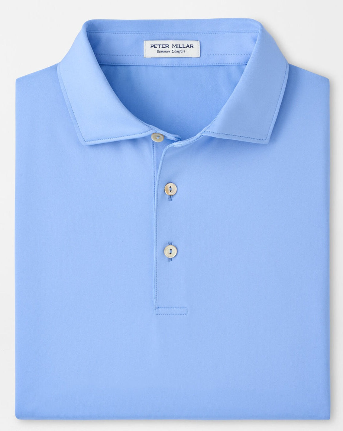 PETER MILLAR Solid Performance Jersey Polo Shirt - Men's Classic Fit - Bluebird