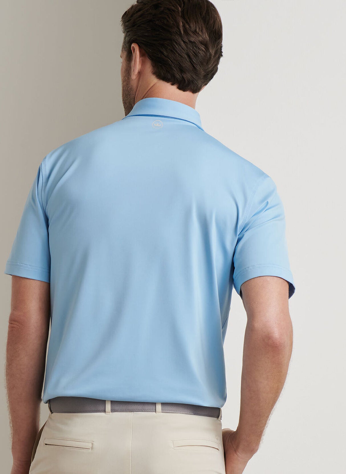 PETER MILLAR Solid Performance Jersey Polo Shirt - Men's Classic Fit - Cottage Blue