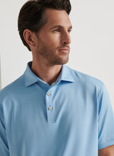 PETER MILLAR Solid Performance Jersey Polo Shirt - Men's Classic Fit - Cottage Blue