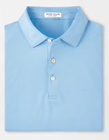 PETER MILLAR Solid Performance Jersey Polo Shirt - Men's Classic Fit - Cottage Blue