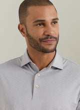 PETER MILLAR Solid Performance Jersey Polo Shirt - Men's Classic Fit - Gale Grey
