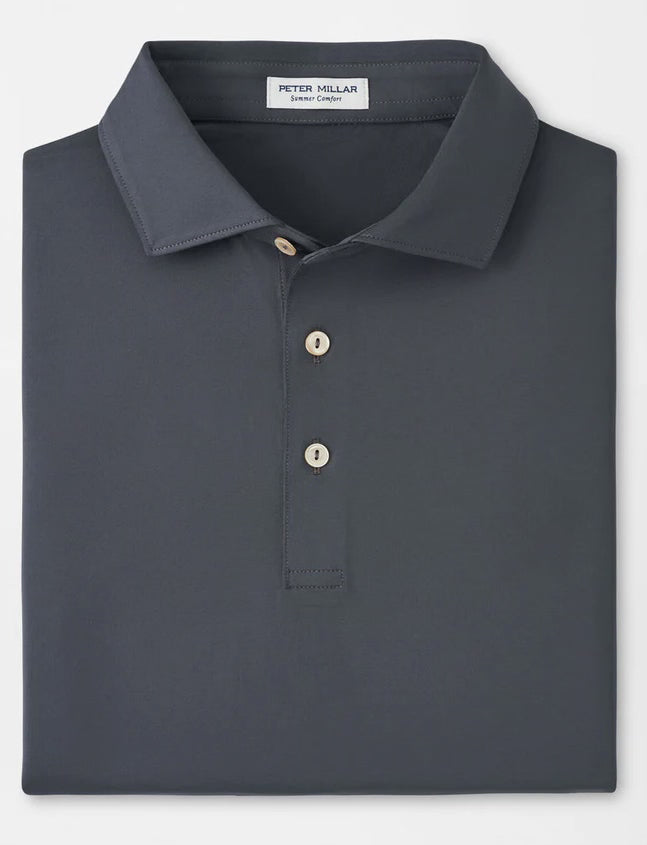 PETER MILLAR Solid Performance Jersey Polo Shirt - Men's Classic Fit - Iron
