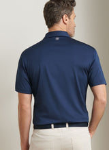 PETER MILLAR Solid Performance Jersey Polo Shirt - Men's Classic Fit - Navy