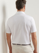 PETER MILLAR Solid Performance Jersey Polo Shirt - Men's Classic Fit - White