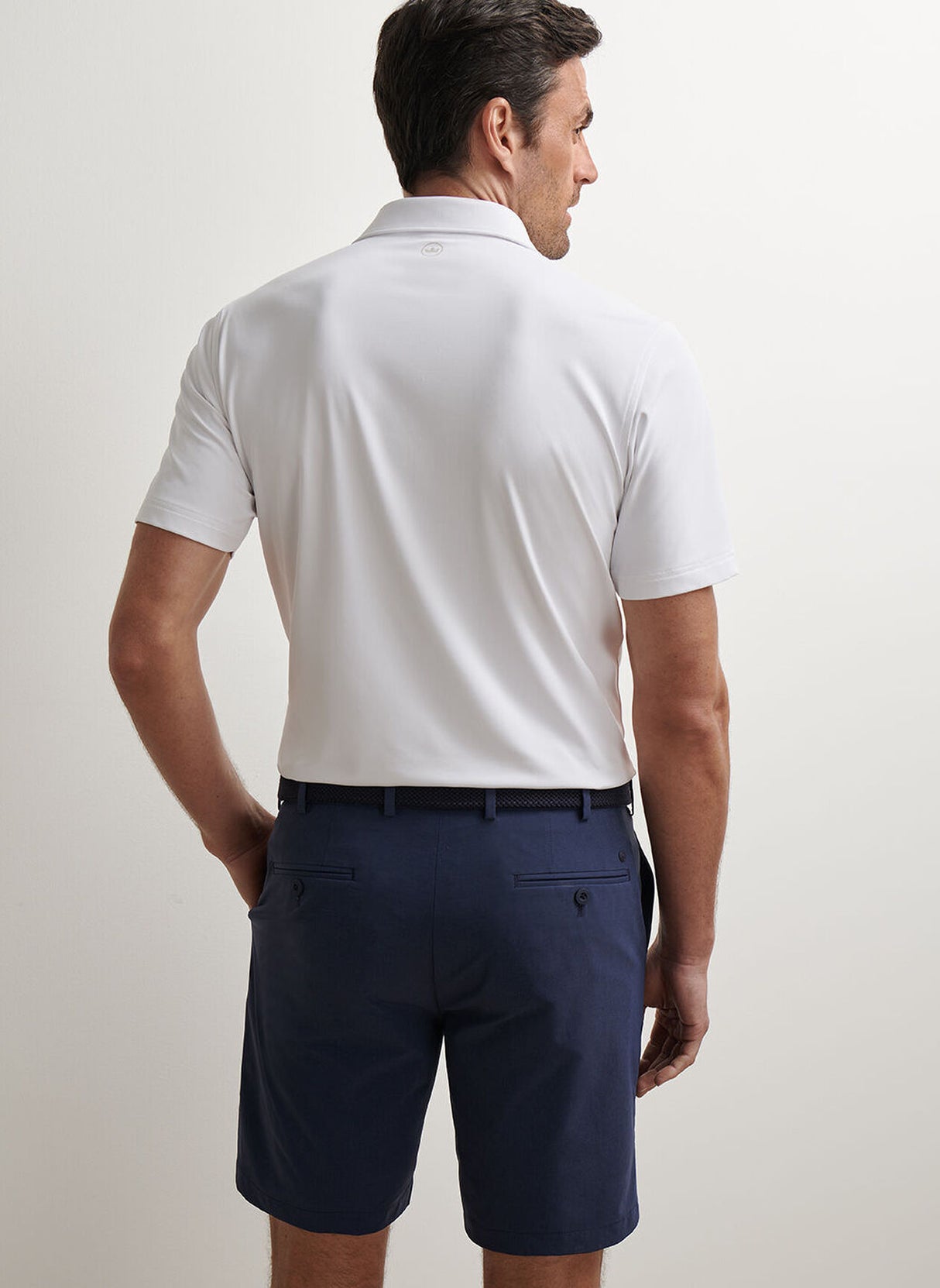 PETER MILLAR Solid Performance Jersey Polo Shirt - Men's Tailored Fit - White