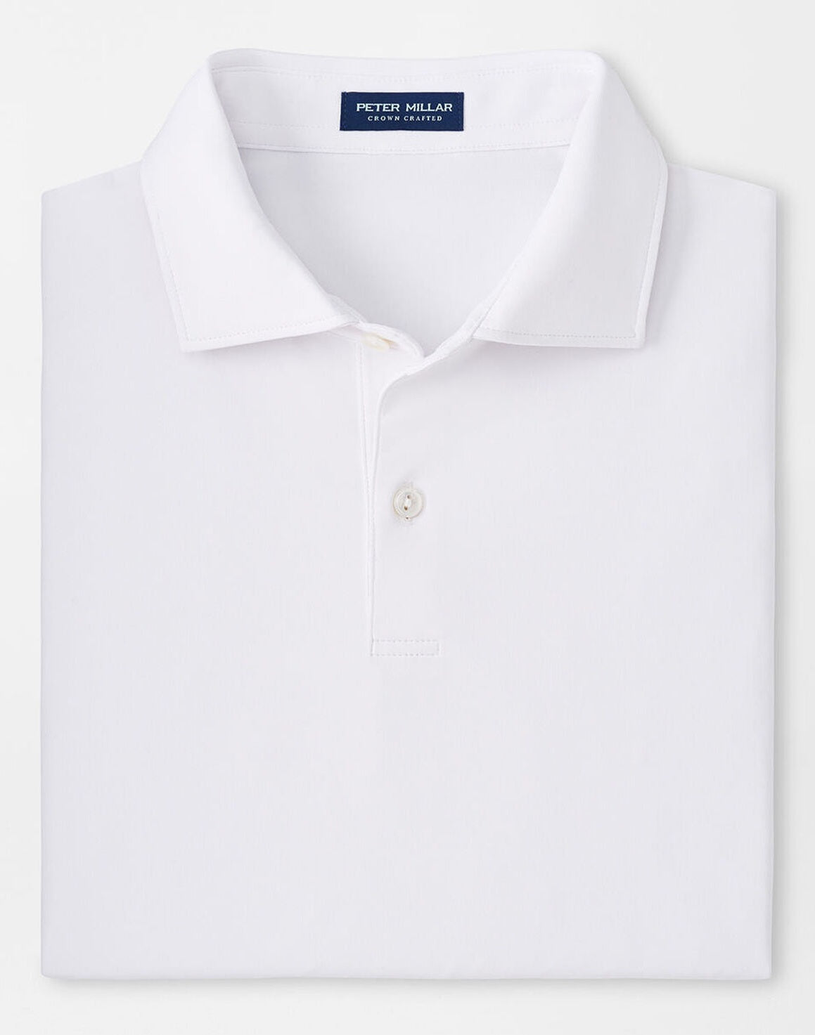 PETER MILLAR Solid Performance Jersey Polo Shirt - Men's Tailored Fit - White