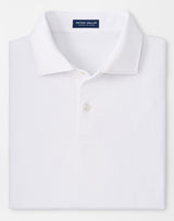 PETER MILLAR Solid Performance Jersey Polo Shirt - Men's Tailored Fit - White