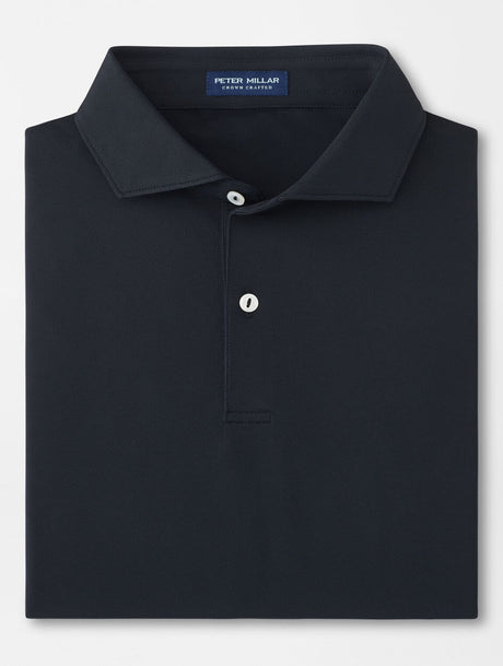 PETER MILLAR Soul Performance Mesh Polo Shirt - Men's Tailored Fit - Black