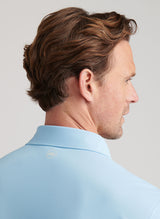 PETER MILLAR Soul Performance Mesh Polo Shirt - Men's Tailored Fit - Blue Frost