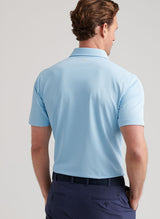 PETER MILLAR Soul Performance Mesh Polo Shirt - Men's Tailored Fit - Blue Frost