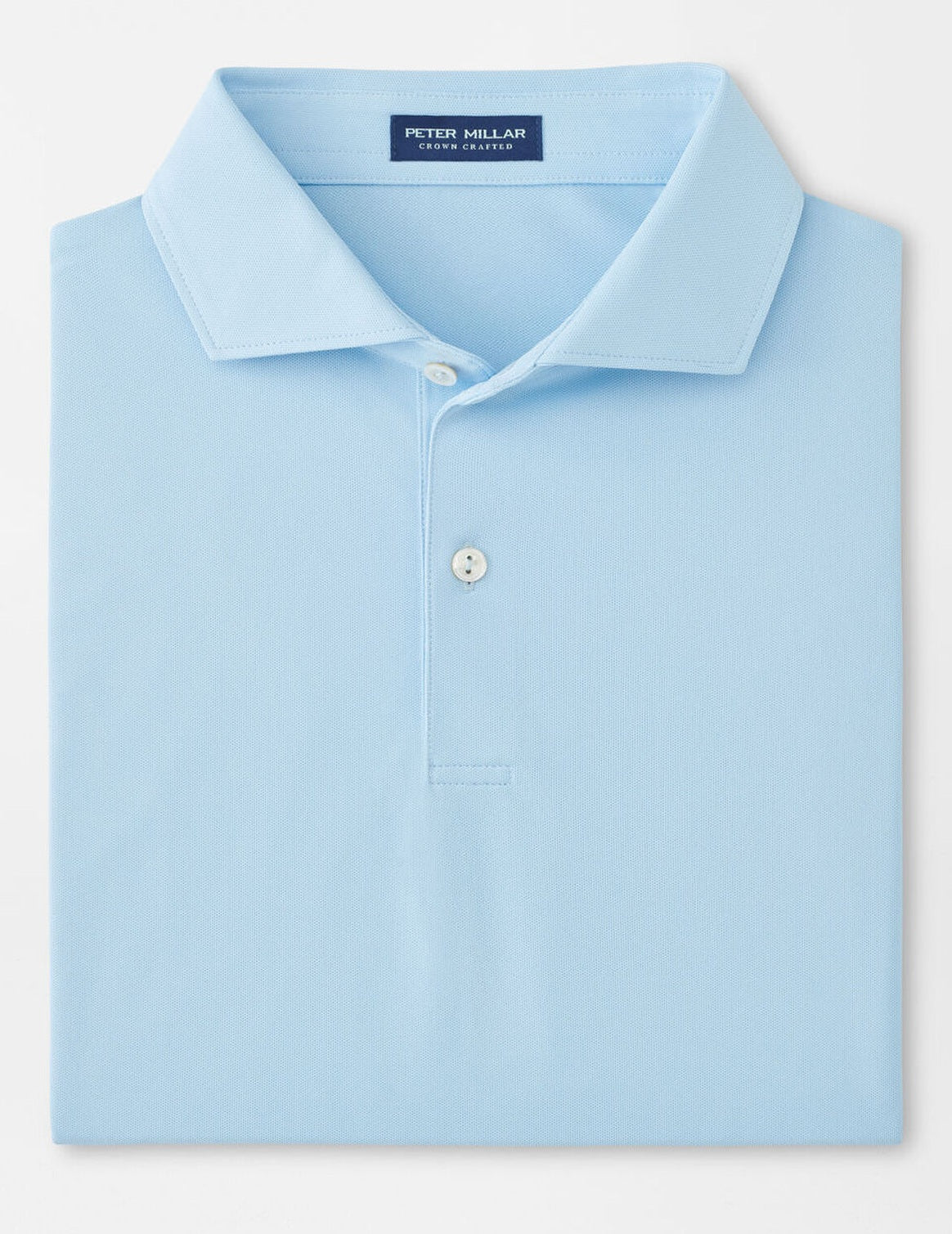PETER MILLAR Soul Performance Mesh Polo Shirt - Men's Tailored Fit - Blue Frost