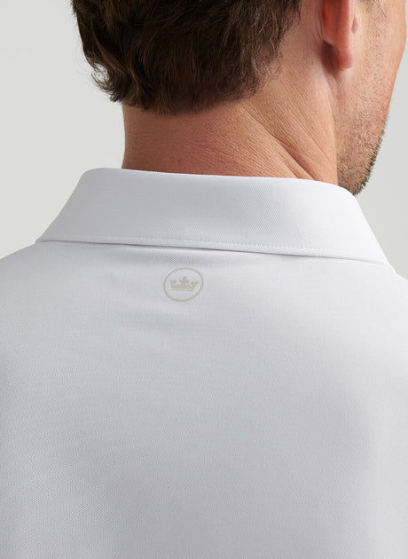 PETER MILLAR Soul Performance Mesh Polo Shirt - Men's Tailored Fit - White