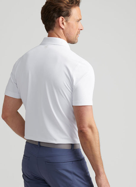 PETER MILLAR Soul Performance Mesh Polo Shirt - Men's Tailored Fit - White