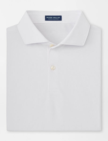 PETER MILLAR Soul Performance Mesh Polo Shirt - Men's Tailored Fit - White