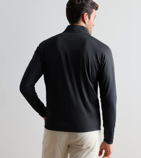 PETER MILLAR Stealth Performance Quarter Zip Sweater - Mens - Black