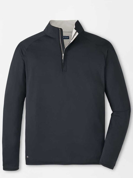 PETER MILLAR Stealth Performance Quarter Zip Sweater - Mens - Black