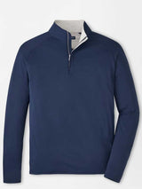 PETER MILLAR Stealth Performance Quarter Zip Sweater - Mens - Navy