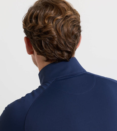 PETER MILLAR Stealth Performance Quarter Zip Sweater - Mens - Navy