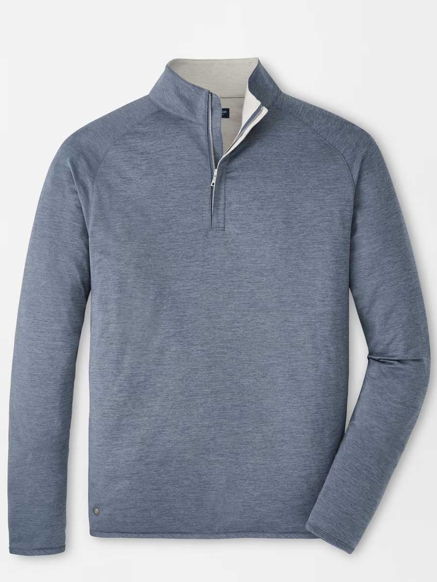 PETER MILLAR Stealth Performance Quarter Zip Sweater - Mens - Steel
