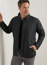 PETER MILLAR Suffolk Quilted Coat - Men's Classic Fit - Black