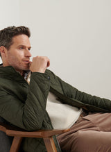 PETER MILLAR Suffolk Quilted Coat - Men's Classic Fit - Dark Olive