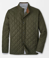 PETER MILLAR Suffolk Quilted Coat - Men's Classic Fit - Dark Olive