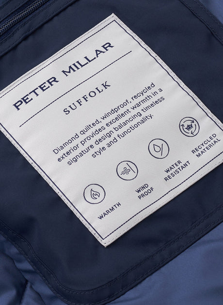 PETER MILLAR Suffolk Quilted Coat - Men's Classic Fit - Navy
