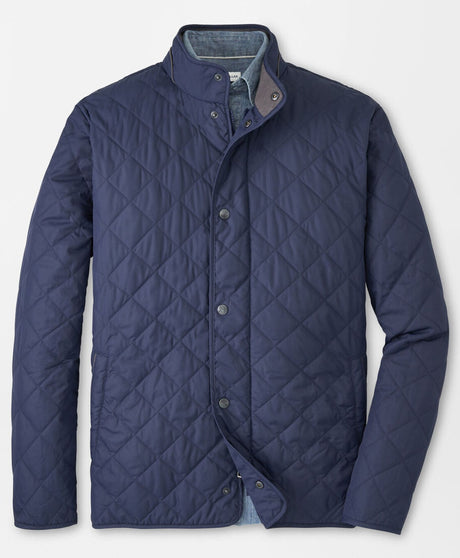 PETER MILLAR Suffolk Quilted Coat - Men's Classic Fit - Navy