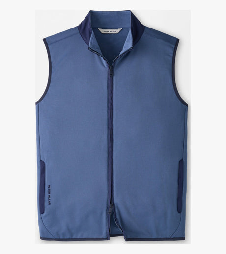 Peter Millar Vail Gilet in Bali Blue - flat product view