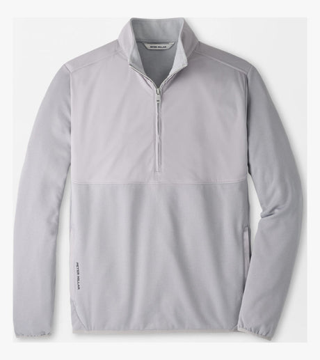 Peter Millar Vail Half-Zip in Gale Grey - front product view