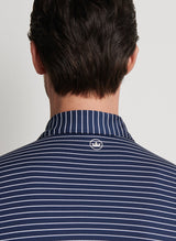 PETER MILLAR Winston Stripe Performance Mesh Polo Shirt – Men’s Classic Fit – Navy