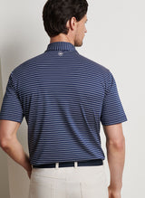 PETER MILLAR Winston Stripe Performance Mesh Polo Shirt – Men’s Classic Fit – Navy