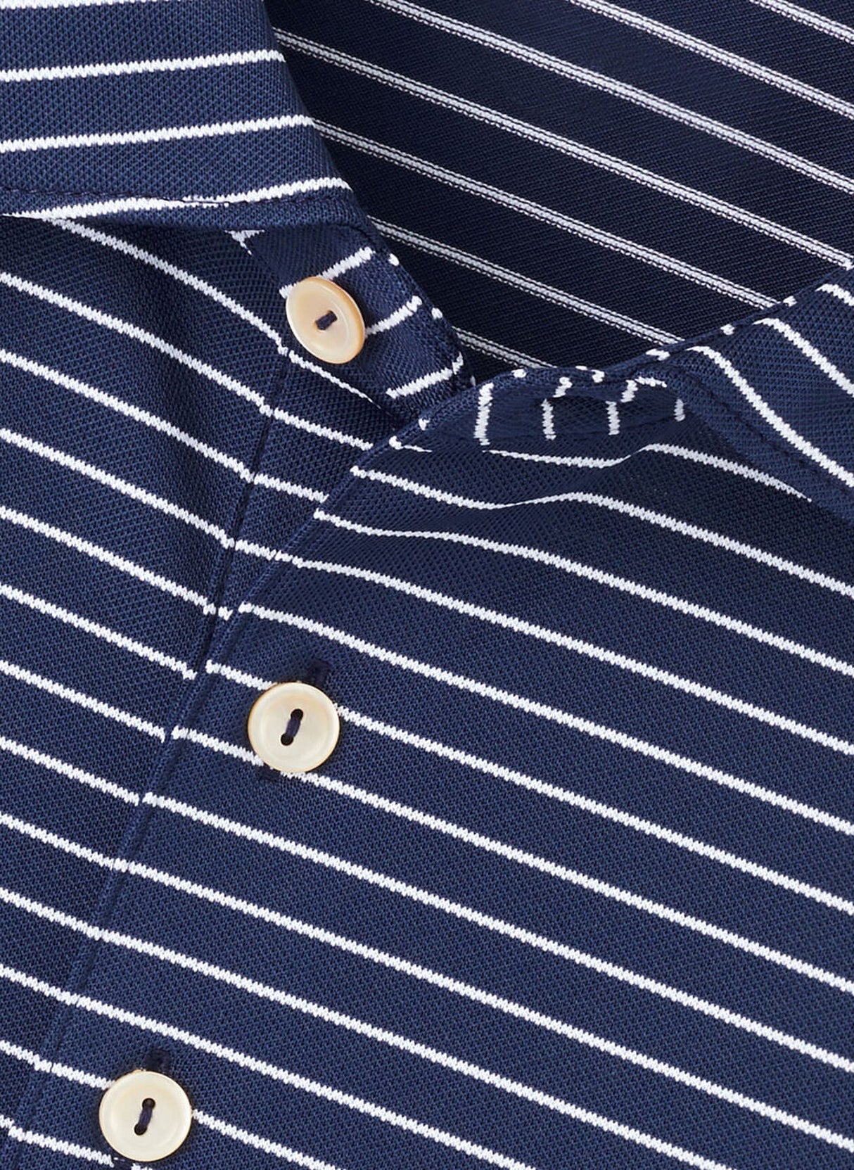PETER MILLAR Winston Stripe Performance Mesh Polo Shirt – Men’s Classic Fit – Navy