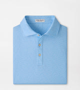 Peter Millar 25th Anniversary Performance Jersey Polo in Cottage Blue - folded front view