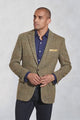 HARRIS TWEED Stromay Jacket - Mens - Olive Green with Check