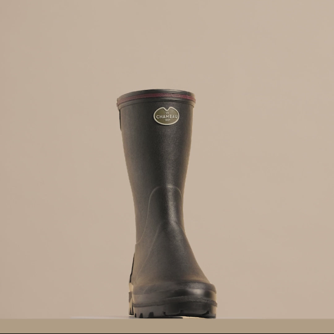 LE CHAMEAU Giverny Boots - Ladies Jersey Lined Bottillon - Black