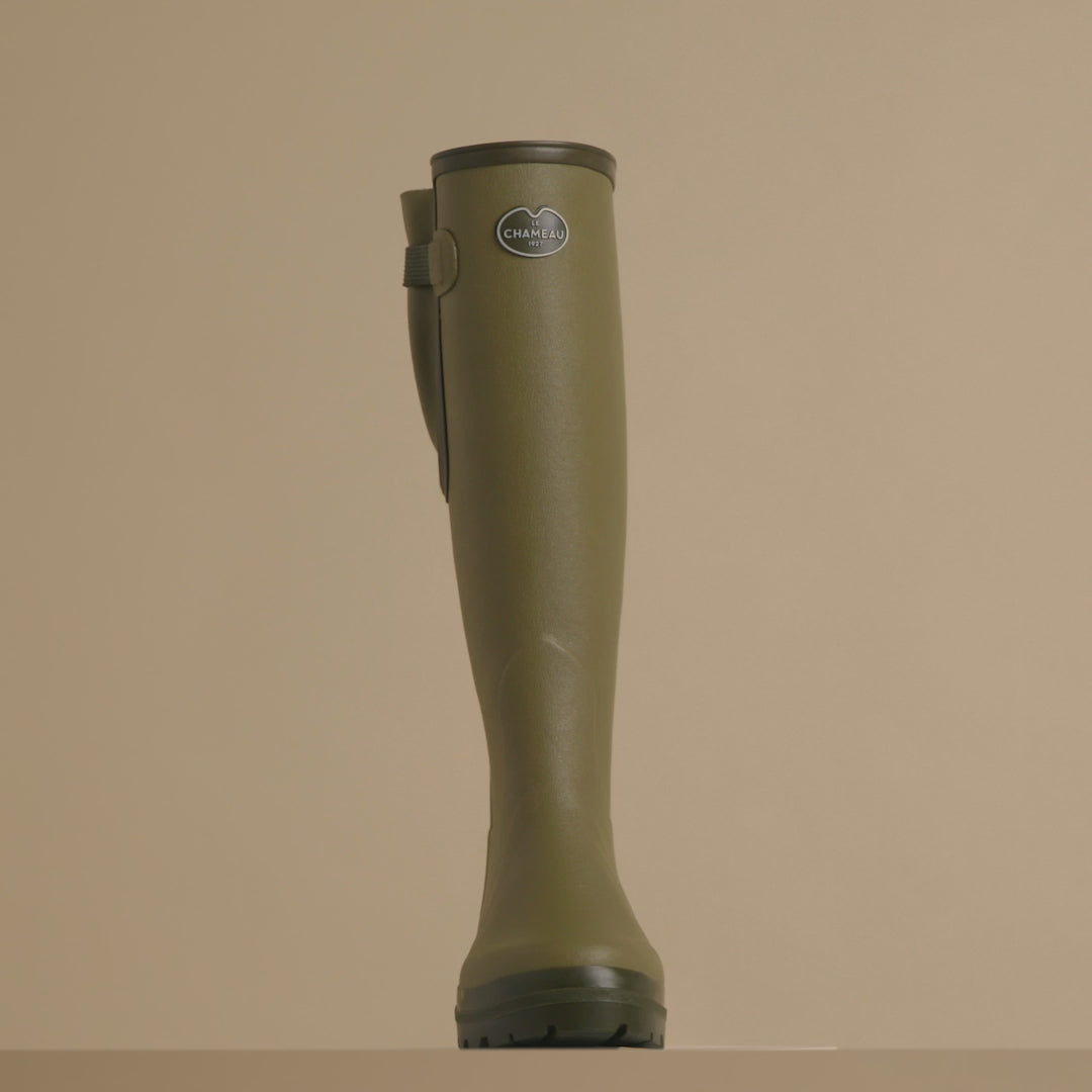 LE CHAMEAU Vierzon Boots - Ladies Jersey Lined - Iconic Green