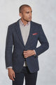 HARRIS TWEED Stranrear Jacket - Mens - Navy Herringbone