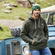 RIDGELINE Ballistic Fleece Hoodie - Mens - Deep Forest