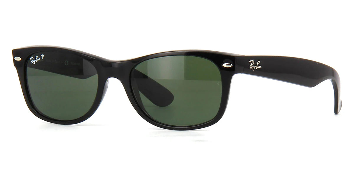 20% OFF - RAY-BAN New Wayfarer Classic Sunglasses - Matte Black - Crystal Green Polarised Lens