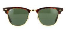 Load image into Gallery viewer, 20% OFF - RAY-BAN Clubmaster Classic Sunglasses - Polished Tortoise On Gold - Crystal Green Lens
