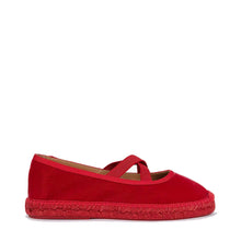 Load image into Gallery viewer, Penelope Chilvers Chico Velvet Espadrille - Women&#39;s - Lipstick
