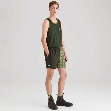 RIDGELINE Backslider Shorts - Deep Forest Print