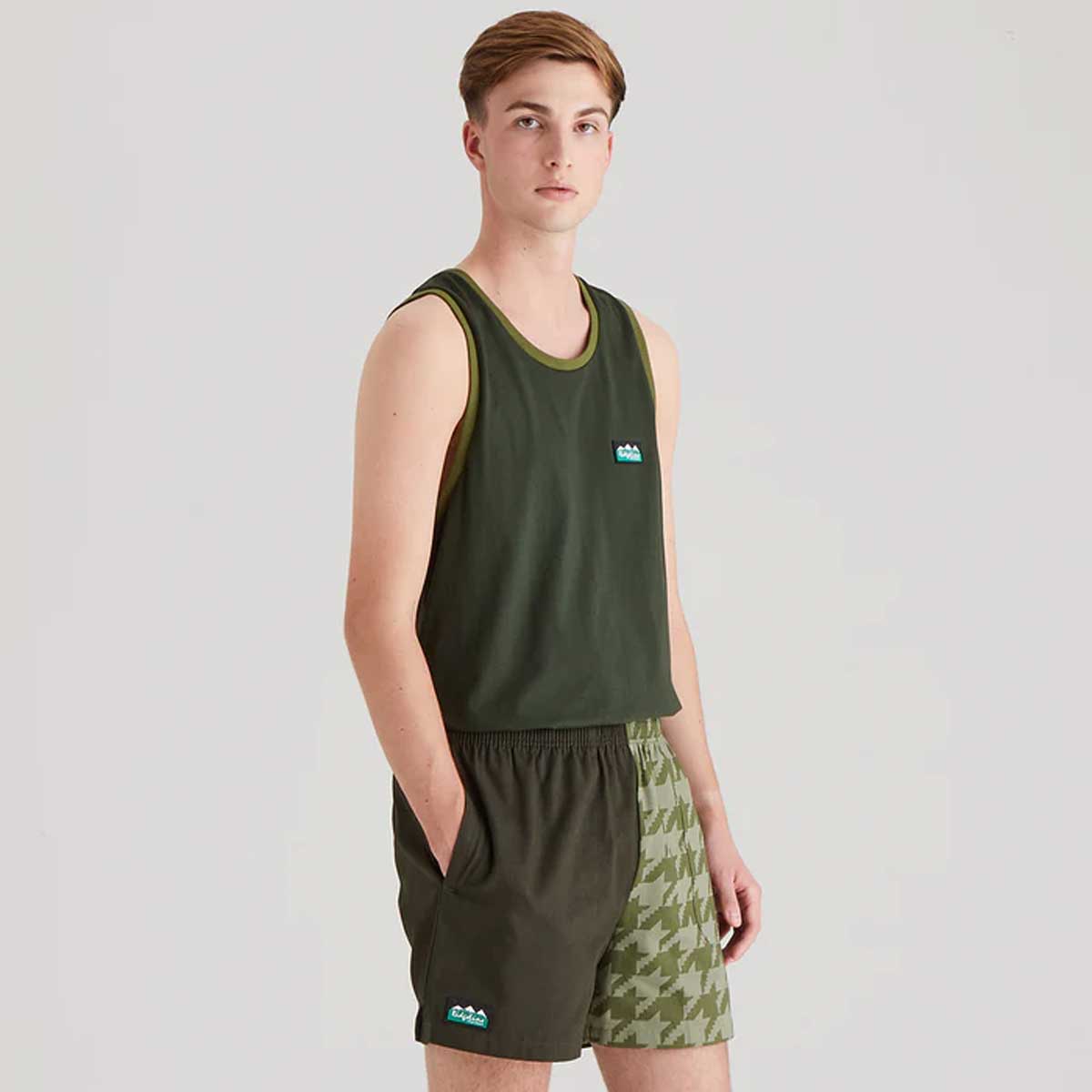 RIDGELINE Backslider Shorts - Deep Forest Print