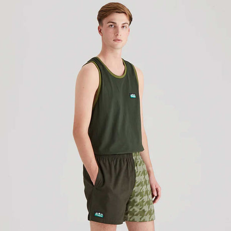 RIDGELINE Backslider Shorts - Deep Forest Print